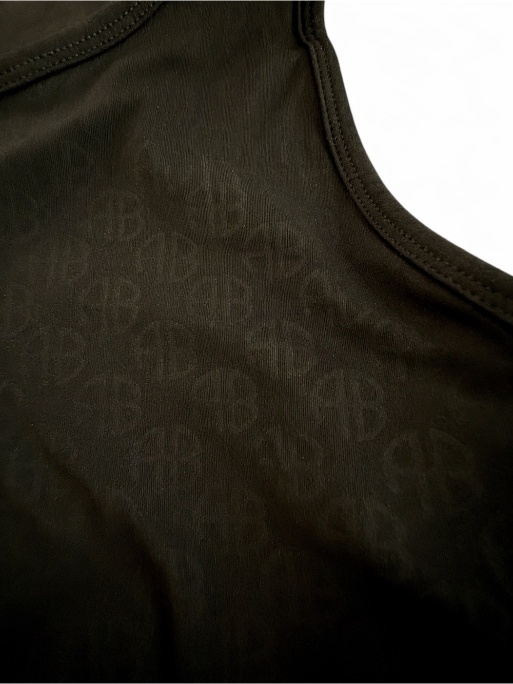 ANINE BING Blair Black Sports Bra Crop Top in Monogram Print - Sz Medium - EUC - Picture 5 of 9